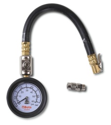 -Pression de lecture : 0÷4 bard (5÷60 psi)
-Précision : 0,1 bars (1,0 psi)
-Fonction de mesure der la pression uniquement
-Fonction de décharge der la pression
-Manomètre avec revêtement en caoutchouc antichoc
-Longueur du tube : 290 mm
