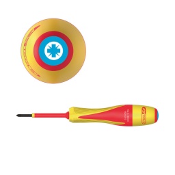 Tournevis isolées pozidriv ultimate
- selon din 7438 / din iso 8764
- isolation selon iec 60900
- manche bi-matière
- code couleur
- pointe brunie
- acier s2
- résistant aux produits chimiques