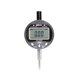 Comparateur digital
- mesures en mm et en pouces
- remise à zéro possible a tout moment
- écran lcd - taille des chiffres 6.0 mm - pointeau dia 8 mm - mise en veille automatique
- pointe et embout de mesure en acier inoxydable
- etui de rangement
- +/- 0.02