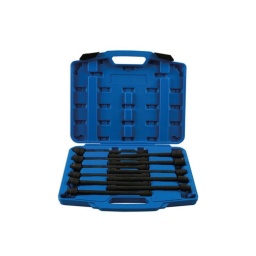 Jeu de douilles articulées à entraînement 3/8''
Entraînement de 3/8 de pouce x 230 mm de long
Tailles : 9 mm, 10 mm, 11 mm, 12 mm, 13 mm, 14 mm, 15 mm, 16 mm, 17 mm, 18 mm, 19 mm 
Qualité impact
En chrome-molybdène SCM440 
Fini au phosphate noir
