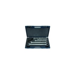 Coffret 9 pièces clés mixtes à cliquet gearplus 

- finition polie chromee
- denture fine (72 dents 5° de reprise)
- il est inutile de replacer la clé constamm nt
- extra longue pour une demultiplication de la force
- module de rangement en mousse haute densite
- plus d'info sur: <http://m2llmatpro.unblog.fr/toute-la-technologie-ks-tools/après 
- composition :

- 5 clés : 8-10-13-17-19mm - 4 adaptateurs pour douille 1/4 3/8 1/2
