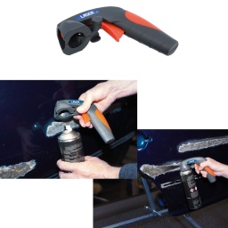 Poignée réutilisable pour bombes aérosols avec pistolet à gâchette, adaptée à la majorité des bombes aérosols du marché. Peut être utilisée pour les peintures, les nettoyants, les lubrifiants, les adhésifs, etc. en bombe. Facile à installer et à retirer, elle permet de garder les doigts et les mains propres.

Convient à la plupart des bombes aérosols standard.
Réutilisable, permet un meilleur contrôle et garde les mains plus propres.
Grande gâchette pour une utilisation facile.
Appui et relâchement faciles pour la fonction aérosol.
Construction durable en polypropylène (PP).