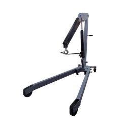 Grue d'atelier 2 tonnes mobile 3 position de fleche
- 2000 - 1700 - 1500kg
- long bras de 1290 a 1590mm - pompe double effet
- pompe rotative 360°
- descente type homm  mort
- chassis rabaisse 150mm - roue nylon