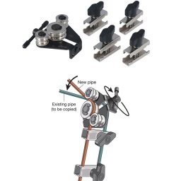 Ce kit comprend une cintreuse de tuyaux automobile sp&eacute;cialement con&ccedil;ue pour les conduites de frein, et un jeu de pinces pour conduites de frein qui permettent de maintenir une conduite neuve &agrave; c&ocirc;t&eacute; d'une conduite existante qui reste fix&eacute;e &agrave; la voiture, afin de former la pi&egrave;ce de rechange &agrave; l'identique de celle qu'elle remplace. La cintreuse de conduites de frein a une conception compacte, &agrave; profil bas, et trois rouleaux avec une poign&eacute;e en T pour contr&ocirc;ler le formage des conduites sans risque d'&eacute;crasement. Convient aux conduites de 4,75 &agrave; 6,35 mm (3/16"- 1/4") de diam&egrave;tre dans une vari&eacute;t&eacute; de mat&eacute;riaux, y compris le cuivre et le cupronickel.

Cintreuse/redresseur de conduites de frein, outil compact id&eacute;al pour une utilisation sur les v&eacute;hicules.
Comporte une poign&eacute;e en T et trois rouleaux pour un formage pr&eacute;cis et contr&ocirc;l&eacute; des conduites. Peut &ecirc;tre utilis&eacute; &agrave; la main, ou mont&eacute; dans un &eacute;tau.
&Agrave; utiliser sur les conduites de frein en cuivre et cupronickel de 4,75 &agrave; 6,35 mm (3/16"- 1/4") de diam&egrave;tre.
L'ensemble comprend &eacute;galement 2 paires de pinces pour conduites de frein pour faciliter le formage et le profilage des conduites de frein.
&Agrave; utiliser avec d'autres outils pour freins Laser, notamment les r&eacute;f&eacute;rences 8520 (al&eacute;soir pour conduites de frein), 7624 (mini coupe-tube &agrave; cliquet pour conduites de frein) et 6728 (outil d'&eacute;vasement de conduites de frein)
