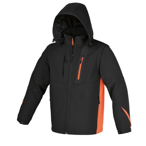 Veste en Softshell avec capuche et manches détachables