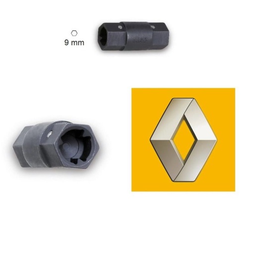 Douille à double tête, spécialement conçue pour les colliers de serrage d'aspiration installés sur les moteurs Renault