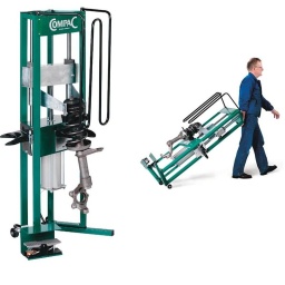 Descriptif : Montage et démontage efficace, professionnel et sans danger des ressorts Mc Pherson. Poids : 65kg. Les plus : -Facilement transportable -Protection de sécurité qui assure également une position de travail ergonomique -Serrure de sécurité : verrouille les bras réglables -Des bras mobiles pour pinces universelles assurent une pression précise et horizontale -Design ergonomique et commande à pied pour une utilisation 