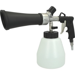 Pour le nettoyage professionnel des tissus, garnitures, canaux d'a&eacute;ration, tapis...
Fonctionnement pneumatique avec une utilisation simple
Technologie de nettoyage unique &agrave; rotation cyclonique
Gain de temps gr&acirc;ce au tourbillon g&eacute;n&eacute;r&eacute;
Pour nettoyer toutes sortes de surfaces s&egrave;ches ou humides
Adapt&eacute; pour les endroits difficiles d'acc&egrave;s comme les coutures ou entre les si&egrave;ges
Les salet&eacute;s se dissolvent facilement gr&acirc;ce &agrave; la pulv&eacute;risation tr&egrave;s fine des produits
augmente la puissance d&rsquo;aspiration et &eacute;vite la n&eacute;cessit&eacute; d&rsquo;une aspiration ult&eacute;rieure
ne propulse pas la poussi&egrave;re et la salet&eacute; dans l&rsquo;air
aucun masque de protection n&eacute;cessaire
manipulation simple et polyvalente
Avec r&eacute;gulareur de pression
Raccord pneumatique coud&eacute; &agrave; 30&deg; et pivotant &agrave; 360&deg;
