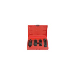 Coffret douilles d'extraction pour injecteur
- pour le montage et le démontage des injecteurs
- carré d'entrainement intérieur selon din 3120 / iso 1174 avec encoche pour verrouillage par bille
- brunie
- coffret de rangement
utilisation : man. mercedes benz . opel. fiat. volkswagen.
ford. nissan. et
1 douille 28mm 12 pans l78mm  voyager.jeep.frontera.discovery
1 douille 27mm fiat.ford.vw.mercedes
1 douille 22mm 2 découpes l80mm maverick.terrano.corse.isuzu
1 douille 22mm 6 pans l110mm 