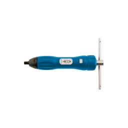 Tournevis Dynanométrique 1-5Nm  Tournevis dynanomrique qui convient pour les petits couples allant de 1 à 5 Nm Entrainement en 1/4" Fourni avec une barre en T coulissante pour faciliter l'utilisation Certificat de calibration fourni Fourni dans une boite moulée