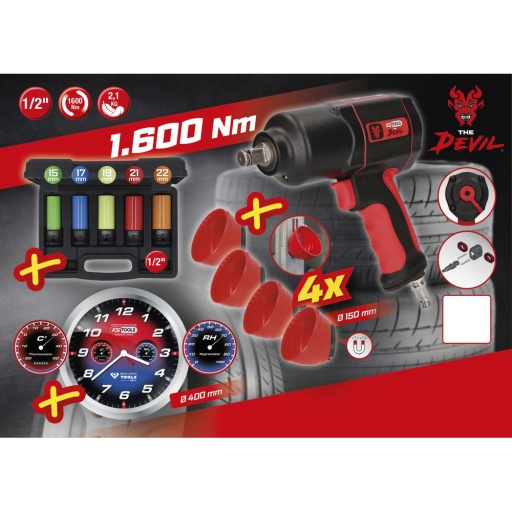 Coffret de dépointeuse pneumatique 9 pcs