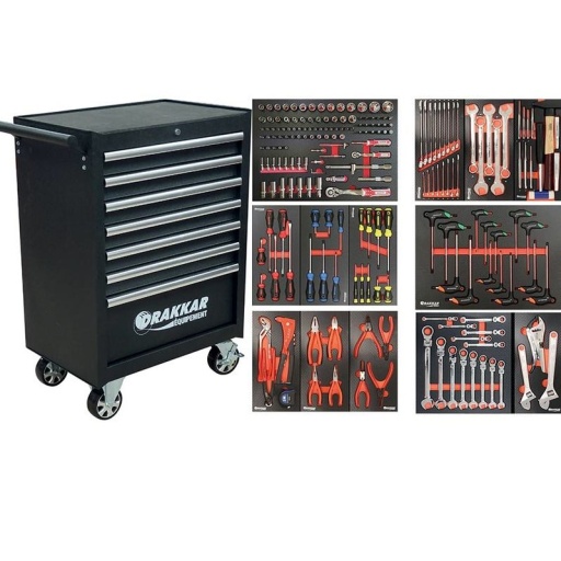 Servante d'atelier Drakkar 09144 avec composition outils 6 tiroirs