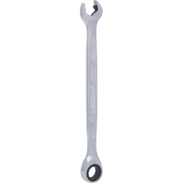 C&ocirc;t&eacute; cl&eacute; plate avec nouveau m&eacute;canisme de cliquet
Syst&egrave;me FlankTraction
Selon DIN 3113 / ISO 3318
Fourche inclin&eacute;e &agrave; 15&deg;
Forme droite
Cliquet pr&eacute;cis 72 dents
Finition satin&eacute;e
Chrome Vanadium
