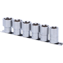 Torx-E-Plus (EPL)
Carré d'entraînement intérieur selon DIN 3120 / ISO 1174 avec encoche pour verrouillage par bille
Pour une utilisation manuelle
Finition satinée
Chrome Vanadium
Comprend un rail de rangement