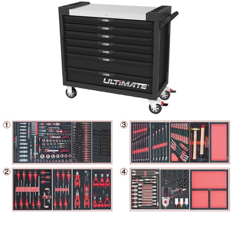 / Servante xl ks tools avec composition 427 pièces > Servante  atelier > Servante atelier KS tools > Servantes complètes KS tools > Grands  Modèles > Servante xl ks tools avec composition 427 pièces