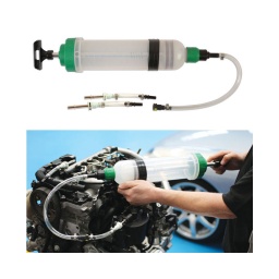 Seringue pour extraire l'essence ou le gasoil du circuit 
- capacité : 1.5litre / 1500ml
- connecteurs psa/vauxhall/opel et 2 adapteurs universel