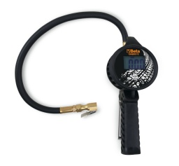 -corps enduit de caoutchouc antichoc 
-levier de commande métallique 
-pression de service: 0,5÷12 bar, 7÷174 psi 
-4 unités de mesure, bar/psi/kpa/kgf 
-écran LCD rétroéclairé 
-résolution: 0.05 bar 
-auto-mise hors tension après 1,5 minute 
-longueur du tuyau: 58 cm 
-Rotation du tuyau à 360° 
-alimentation: 2 piles AAA 
-Entrée d’air 1/4 »
