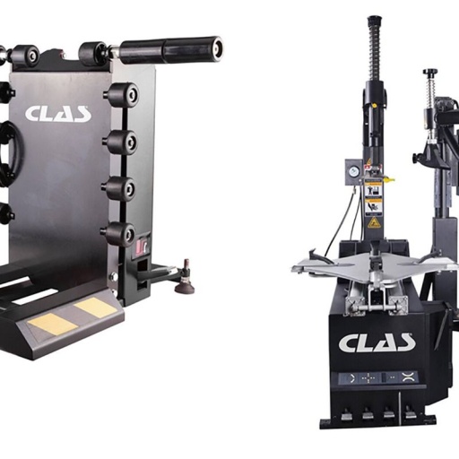 Pack monte démonte pneus automatique 10"-24" 1 vitesse 230V + Lève roue charge max. 70kg