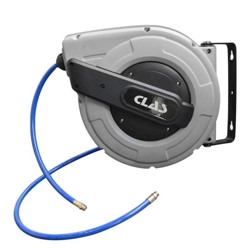 Enrouleur air comprimé ø8mm 16M 1/4" carter ABS et support mural