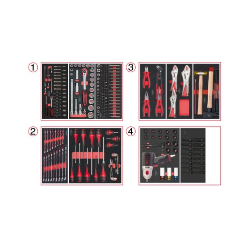 Composition pour servante 263 pièces ks tools