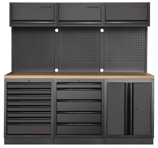 MOBILIO BLK Mobilier d'atelier 3 éléments, Hêtre