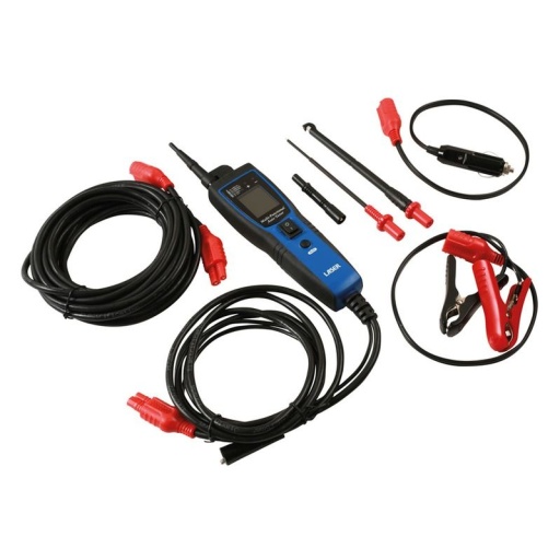 Testeur automobile multifonction avec écran couleur et sonde de puissance. Fourni avec câble de rallonge de 6 m.