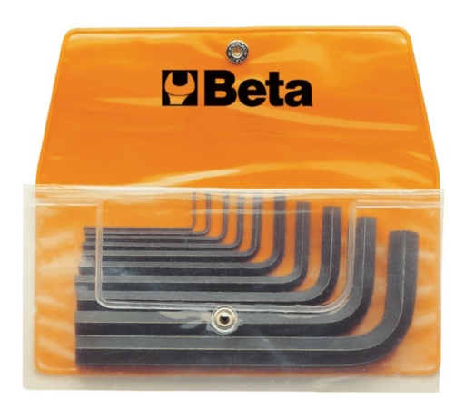 Jeu de 10 clés mâles 6 pans coudées (art. 96N) en trousse