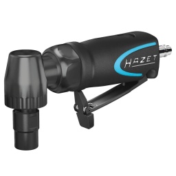 Mini meuleuse coude pneumatique 126mm
Appareil léger et maniable qui convient parfaitement pour les travaux de ponçage, de lustrage, de polissage et d’ébavurage
Boîte de vitesse multi-roulements extrêmement résistante avec une durée de vie 2,5 fois plus longue que les boîtes de vitesse disponibles dans le commerce.
Exécution coudée, pour travaux aux endroits difficilement accessibles.
Échappement d’air par la poignée.
Entrée du raccord d'air: Filetage intérieur 12,91 mm (1/4").
Raccord : Taille nominale 7,2 (inclus).
Diamètre de tuyau (recommandé) : 10mm.
Pression de service : 6.3 bar.
Niveau de puissance acoustique (avec pression de service) : 92.9 db(A).
Mandrin: 6mm.
Puissance : 224W.
Poignée isolée contre le froid.
Niveau de pression acoustique : 81,9 dB(A).
Quantité d'air nécessaire : 84 l/min.
Concept innovant à 5 lamelles pour encore plus de puissance que les entraînements conventionnels.
PRESSION
6,3 bar
ROTATION
18000 tr/min
RACCORD ENTRÉE AIR
12,91mm (1/4")
LONGUEUR
126mm
POIDS 
0,7KG