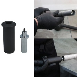 Cet outil d'insertion d'étoile de direction est nécessaire pour installer une étoile neuve dans un tube pivot de fourche à la profondeur requise et à l'angle correct dès la première fois. Comme il est destiné à être utilisé avec un marteau sans rebond, sa poignée a été conçue pour permettre de protéger la main de l'utilisateur.

Pour l'installation correcte des étoiles de direction.
Convient aux étoiles de direction dotées d'un filetage M6.
Convient pour des pivots de fourche non filetés de 25,4 mm (1") et 28,6 mm (1 1/8").
Poignée conçue pour permettre de protéger la main de l'utilisateur.
À utiliser avec un marteau sans rebond, voir la référence Laser 6577.