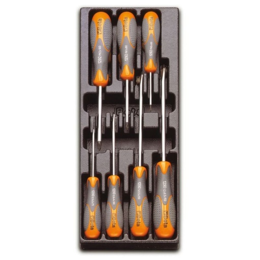 Module thermoformé tournevis plats+cruciformes beta 7 pièces