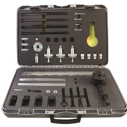 Kit mécano-hydraulique multimarque extraction injecteurs. Ce kit permet l'extraction des injecteurs Bosch, Siemens, Delphi, Denso. Deux solutions d'extraction possibles : mécanique (à vis) ou mécano-hydraulique (vérin 12T). Composition : SA9276 : vis extraction M18x1.5-M18x1 L.150mm Bosch. SA9277 : vis extraction M18x1.5-M25x1 L.150mm Siemens. SA0028 : vis extraction M18x1.5-M14x1.5 L.150mm Siemens Piezo. SA9274 : vis extraction M18x1.5-M27x1 L.150mm Siemens Piezo électriques. SA0011 : douille fendue 25mm 1/2". SA0012 : douille fendue 29mm 1/2". SA0781 : douille fendue 27mm 1/2". SA0014 : douille fendue 30mm 1/2". SA0019 : vis extraction M18x1.5-M25x1 L.309mm Siemens. SA0018 : vis extraction M18x1.5-M27x1 L.309mm Siemens Piezo électriques. SA0025 : vis extraction M18x1.5-M18x1 L.309mm Bosch. SA0020 : vis extraction M18x1.5-M14x1.5 L.309mm Delphi. SA2700 : vérin mécano-hydraulique 12T. supports de fixation et accessoires de montage. Bosch. Denso. Delphi. Siemens. Vérin mécano-hydraulique : ne nécessite pas de pompe hydraulique.
Ce kit permet l'extraction des injecteurs Bosch, Siemens, Delphi, Denso
Deux solutions d'extraction possibles : mécanique (à vis) ou mécano-hydraulique (vérin 12T).


Composition : 
- SA9276 : vis extraction M18x1.5-M18x1 L.150mm Bosch
- SA9277 : vis extraction M18x1.5-M25x1 L.150mm Siemens
- SA0028 : vis extraction M18x1.5-M14x1.5 L.150mm Siemens Piezo
- SA9274 : vis extraction M18x1.5-M27x1 L.150mm Siemens Piezo électriques
- SA0011 : douille fendue 25mm 1/2"
- SA0012 : douille fendue 29mm 1/2"
- SA0781 : douille fendue 27mm 1/2"
- SA0014 : douille fendue 30mm 1/2"
- SA0019 : vis extraction M18x1.5-M25x1 L.309mm Siemens
- SA0018 : vis extraction M18x1.5-M27x1 L.309mm Siemens Piezo électriques
- SA0025 : vis extraction M18x1.5-M18x1 L.309mm Bosch
- SA0020 : vis extraction M18x1.5-M14x1.5 L.309mm Delphi
- SA2700 : vérin mécano-hydraulique 12T
- supports de fixation et accessoires de montage
Bosch
Denso
Delphi
Siemens


Vérin mécano-hydraulique : ne nécessite pas de pompe hydraulique
À PROPOS DE LA MARQUE CLAS
Notre Marque CLAS « Garage Solutions » basée en Savoie (France), a été créée en 1996. Nous sommes depuis toujours un acteur innovant de l’équipement et de l’outillage technique pour véhicules légers, utilitaires et poids lourds. Aujourd’hui, nous évoluons vers un écosystème offrant des solutions globales, bénéfique pour l’ensemble de nos partenaires. Nous nous adaptons à vos besoins et budgets, en étant toujours plus simple et réactif avec des hommes et des femmes experts, passionnés, au cœur d’une digitalisation à votre service. Consolidant notre leadership en France, nous accélérons notre expansion afin de devenir un acteur clef à l’international. 