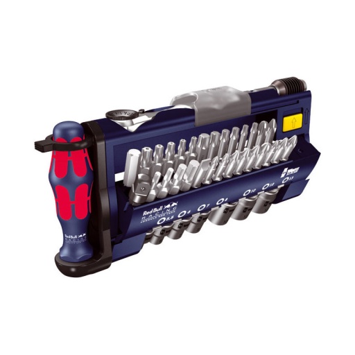 Pack douilles et embouts 1/4" wera by red bull