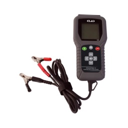 Testeur de batterie
- pour batteries 12v 
- possibilité de selectionner les principaux standards nationaux de batteries : cca-sae-din-jis-iec-en-ca 
- permet d'effectuer des tests batteries. demarreurs. mise a la terre. alternateurs 
- rapport de test : resultats imprimables ou transferrables sur ordinateur (via câble usb fourni) 
- multilingue