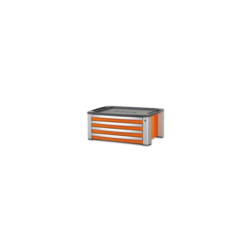 Coffre à outils 4 tiroirs (alu) beta orange