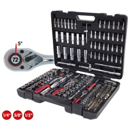 6 pans
Système FlankTraction
Finition chromée
Chrome Vanadium
Coffret robuste en matière plastique