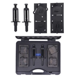 Ce kit d'outils de calage est conçu pour bloquer les quatre arbres à cames dans leur position de calage sur la Porsche 911 GT2 et la 911 Turbo équipées de moteurs 3.6 à quatre arbres à cames. Permet le remplacement des deux chaînes d'arbres à cames tout en maintenant le calage du moteur. Le kit comprend également deux outils de pré-tension de chaîne de distribution.

Les applications comprennent : Porsche 911 GT2 et Turbo (de 2001 à 2010).
Les applications comprennent les codes moteur : M97/70S, M97/70, M96/70SL, M96/70E.
Équivalent de l'OEM 9661, 9661/1, 9401.
À utiliser avec le comparateur et le support appropriés pour régler avec précision les positions des arbres à cames. Voir la référence Laser 7687.
Conçu pour être utilisé conformément aux instructions données par le constructeur.