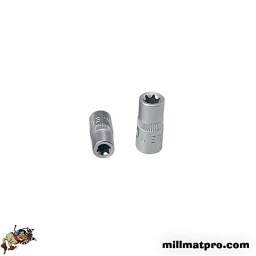 Douille torx femelle 1/2 chrome mat e22

- l 38mm - profil strie
- finition mat