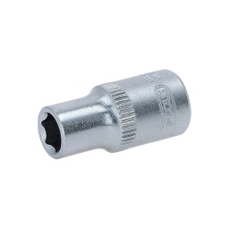 6 pans
Système FlankTraction
Selon DIN 3124 / ISO 2725
Carré d'entraînement intérieur selon DIN 3120 / ISO 1174 avec encoche pour verrouillage par bille
Pour une utilisation manuelle
Finition satinée
Chrome Vanadium