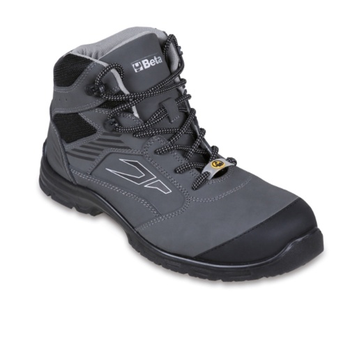 Chaussure montante en Nubuck Action hydrofuge avec insert anti-abrasion sur l'embout. Délaçage rapide