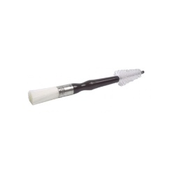 Brosse de nettoyage à double tête 300mm de long Une brosse pour la précision et une brosse pour les utilisations générales. Les poils de cette brosses résistent aux solvants  Peut être utilisé avec des agents dégraissants 