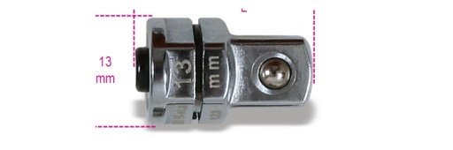 Adaptateur pour douilles 3/8" à déverrouillage rapide pour clés à cliquet 13 mm