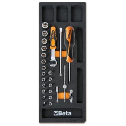 Module douilles 1/4" 25 pièces
- composition:
1 cliquet 1/4" 48 dts
2 rallonges 
1 cardan
1 tournevis 1/4
douilles 4-4.5-5-5.5-6-7-8-9-10-11-12-13-14mm embouts 6 pans 2.5-3-4-5-6-8mm - module bicolore. pour une meilleure visibilite
- 1/4 de tiroir
- 367x147mm - qualité premium beta depuis 1939