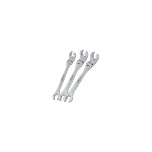 Lot de 3 clés à tuyauter tête inclinable 230° 14-17-19mm 