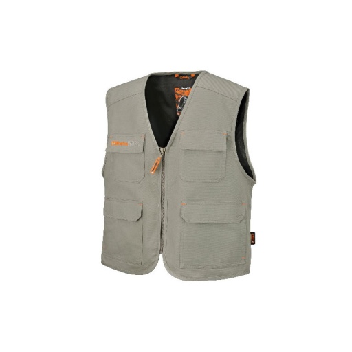 Gilet de travail 100% coton beige