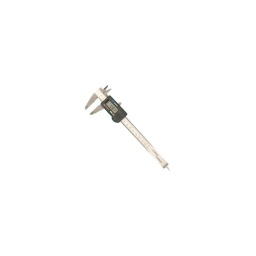 Pied à coulisse digital 150mm 
- 1 bec pour mesures intérieures
- 1 bec pour mesures extérieures
- 3 bouton : on/off-raz-changement unite (mm inch)
- lecture au 1/100
- écran 30x13mm - jauge profondeur
- vis de blocage sur le vernier
- coffret abs
- sortie de donnees rs232
- capacité 150mm - précision 3/100
- hauteur bec 40/20mm 