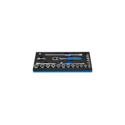 Module douilles 3/8" 6 pans
6. 7. 8. 9. 10. 11. 12. 13. 14. 15. 16. 17. 18. 19. 20. 21.22mm module  188 x 364 x 30mm 