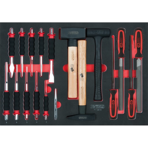 SCS Module de limes marteaux et burins 18 pcs modules système 1/1