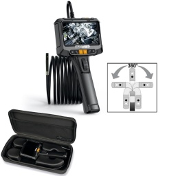 Vidéoscope électronique avec sonde flexible et rotative
Découvrez le vidéoscope 961N qui est l'outil idéal pour tous les travaux ! 
En effet, grâce à sa sonde orientable à 360° et à sa caméra double éclairage, il permet de visualiser avec précision et sans difficultés les endroits les plus inaccessibles. 
Son nouvel écran TFT LCD 5" doté d'une résolution exceptionnelle (1920 x 1080), permet de visionner des images et des vidéos nettes et lumineuses, comme jamais auparavant. 
En choisissant le vidéoscope 961N vous optez pour avoir une qualité d'image optimale.

SPÉCIFICATIONS TECHNIQUES :
Résolution maximale : 1920 x 1080
Longueur de la sonde : 1500 mm
Diamètre de la caméra : 6 mm
Formats vidéo : AVI
Formats de photos : JPEG
Angle de prise de vue : 0 à 180°
Réglage de la sonde : 0 à 360°
Indice de protection de la sonde : IP67
Transfert des données : câble USB-C ou carte SD
Alimentation : batterie 3,7 V - 2000 mAh