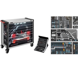 HAZET et Porsche Motorsport f&ecirc;tent 30 ans de partenariat : Point fort &ndash; notre servante d'atelier en &eacute;dition strictement limit&eacute;e 179NXXL-7PD au design attractif Porsche 911 GT3 R. Cette &eacute;dition est exclusive et limit&eacute;e &agrave; 300 exemplaires dans le monde entier ! Cette pi&egrave;ce de collection tr&egrave;s convoit&eacute;e est compl&eacute;t&eacute;e par 430 outils professionnels, dont certains font partie de la tr&egrave;s populaire Racing Tool Line. Inspir&eacute;e par le design de la toute nouvelle Porsche 911 GT3 R, la servante d'atelier associe des &eacute;l&eacute;ments marquants de Porsche Organisation efficace et mobile des outils - Servante d&rsquo;atelier - 5 tiroirs plats et 2 tiroirs hauts - Compl&egrave;te, avec assortiment d&rsquo;outils de 430 pi&egrave;ces en garniture en mousse souple bimati&egrave;re &laquo; Safety-Insert-System &raquo; Plans de travail - Plan de d&eacute;p&ocirc;t et de travail largement agrandi en acier inoxydable - Le plan de travail enti&egrave;rement &eacute;tanch&eacute;ifi&eacute; prot&egrave;ge l&rsquo;int&eacute;rieur de la servante des fuites de liquides - Interfaces int&eacute;gr&eacute;es dans le plan de travail pour les accessoires comme les supports pour ordinateur portable et les modules d&rsquo;adaptation - Plan de travail en acier inoxydable - Protection sp&eacute;ciale gr&acirc;ce aux capuchons en mati&egrave;re plastique de haute qualit&eacute; Corps / Poign&eacute;e de guidage - Mod&egrave;le extr&ecirc;mement robuste gr&acirc;ce &agrave; la construction &agrave; double paroi - Construction enti&egrave;rement soud&eacute;e du corps pour l&rsquo;utilisation quotidienne exigeante en atelier - Protection anti-choc optimis&eacute;e &agrave; d&eacute;formation cibl&eacute;e sur tous les angles avec r&eacute;elle protection contre les collisions gr&acirc;ce &agrave; la conception d&rsquo;amortissement int&eacute;gr&eacute; - Poign&eacute;e &agrave; ergonomie optimis&eacute;e pour une meilleure maniabilit&eacute; - Poign&eacute;e de guidage en acier inoxydable bross&eacute; Concept de verrouillage - Serrure &agrave; cylindre lat&eacute;rale (interchangeable) avec deux cl&eacute;s escamotables (pouvant &ecirc;tre command&eacute;es s&eacute;par&eacute;ment, num&eacute;ro de s&eacute;rie inclus), prot&egrave;ge la cl&eacute; et la serrure contre les dommages - Dispositif de verrouillage &agrave; haute s&eacute;curit&eacute; avec syst&egrave;me de fermeture centrale pour une protection optimale de votre &eacute;quipement - Verrouillage &agrave; 2 niveaux&ndash; Verrouillage central, avec serrure &agrave; cylindre et 2 cl&eacute;s escamotables&ndash; Verrouillage anti-basculement mutuel r&eacute;duisant le risque de basculement Conception des tiroirs - La rentr&eacute;e automatique des tiroirs et leur verrouillage r&eacute;ciproque permet d&rsquo;&eacute;viter toute ouverture involontaire - Ouverture &agrave; 100 % avec rails t&eacute;lescopiques &agrave; roulement &agrave; billes - Tiroirs con&ccedil;us pour une utilisation optimale de l&rsquo;espace interne - Fa&ccedil;ades de tiroir pour une maniabilit&eacute; optimis&eacute;e - Rev&ecirc;tement de tiroirs r&eacute;sistant aux salissures pour un nettoyage facile Ch&acirc;ssis haute performance - Grandes roues &agrave; capacit&eacute; de charge &eacute;lev&eacute;e avec roulement &agrave; billes de pr&eacute;cision et palier pivotant &agrave; double rang&eacute;e de billes, man&oelig;uvre ais&eacute;e m&ecirc;me en cas de charge dynamique &eacute;lev&eacute;e - 2 galets pivotants avec blocage double effet :&ndash; Le blocage des galets emp&ecirc;che tout roulement Nombre d'outils 430 Tiroir, haut 2&times; 166&thinsp;x&thinsp;870&thinsp;x&thinsp;398 mm Tiroir, plat 5&times; 81&thinsp;x&thinsp;870&thinsp;x&thinsp;398 mm Tous les tiroirs 7 Capacit&eacute; de charge par tiroir 50 kg Taille (de tiroir) pour syst&egrave;me de rangement HAZET 5/3+ Dimension de tiroir 870 x 398 mm Caract&eacute;ristique de confort du tiroir Rentr&eacute;e automatique Dimension 1133 x 518 x 1020 mm Ouverture de tiroir % 100% Glissi&egrave;res des tiroirs Avec glissi&egrave;res t&eacute;lescopiques mont&eacute;es sur roulements &agrave; billes Verrouillage de tiroir Verrouillage anti-basculement - on ne peut ouvrir qu&rsquo;un tiroir &agrave; la fois Fermeture de tiroir Avec 2 cl&eacute;s escamotables Plateau de travail acier inoxydable Protection anti-choc de servante d'atelier Tous les bords avec protection anti-choc Capacit&eacute; de charge (statique) 1000 kg Capacit&eacute; de charge (dynamique) 750 kg Nombre de galets pivotants 2 Diam&egrave;tre des galets pivotants 125 mm Nombre de galets fixes 2 Diam&egrave;tre des galets fixes 125 mm Nombre de galets avec frein 2