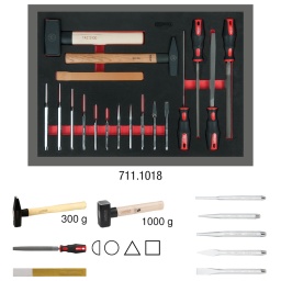 Module 1/1
Pour servantes d'atelier et coffres à outils
Rangement ordonné grâce à une découpe
Résistant aux hydrocarbures et aux produits chimiques
Insert en mousse bicolore haute résistance